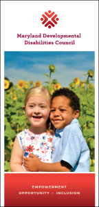Council brochure with photo of two children